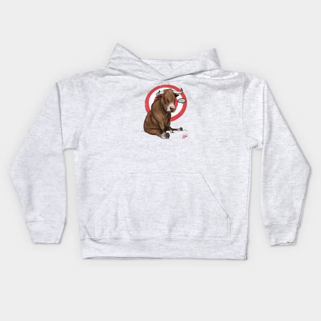 Bull Sigh Kids Hoodie by LaFree